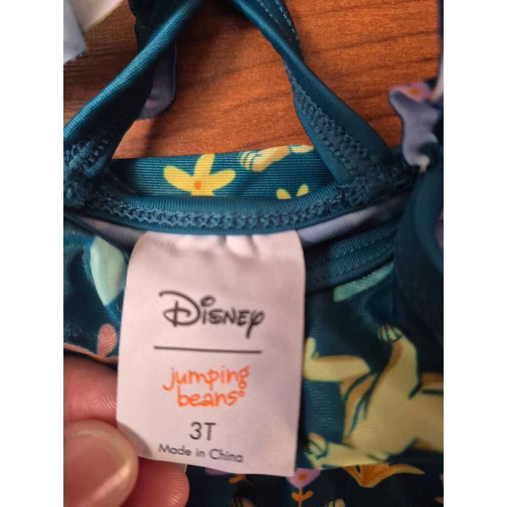 Disney Swimwear Girls Size 3T Lion King Blue Yellow Raceback Ruffle Tankini 8238 - Picture 4 of 8